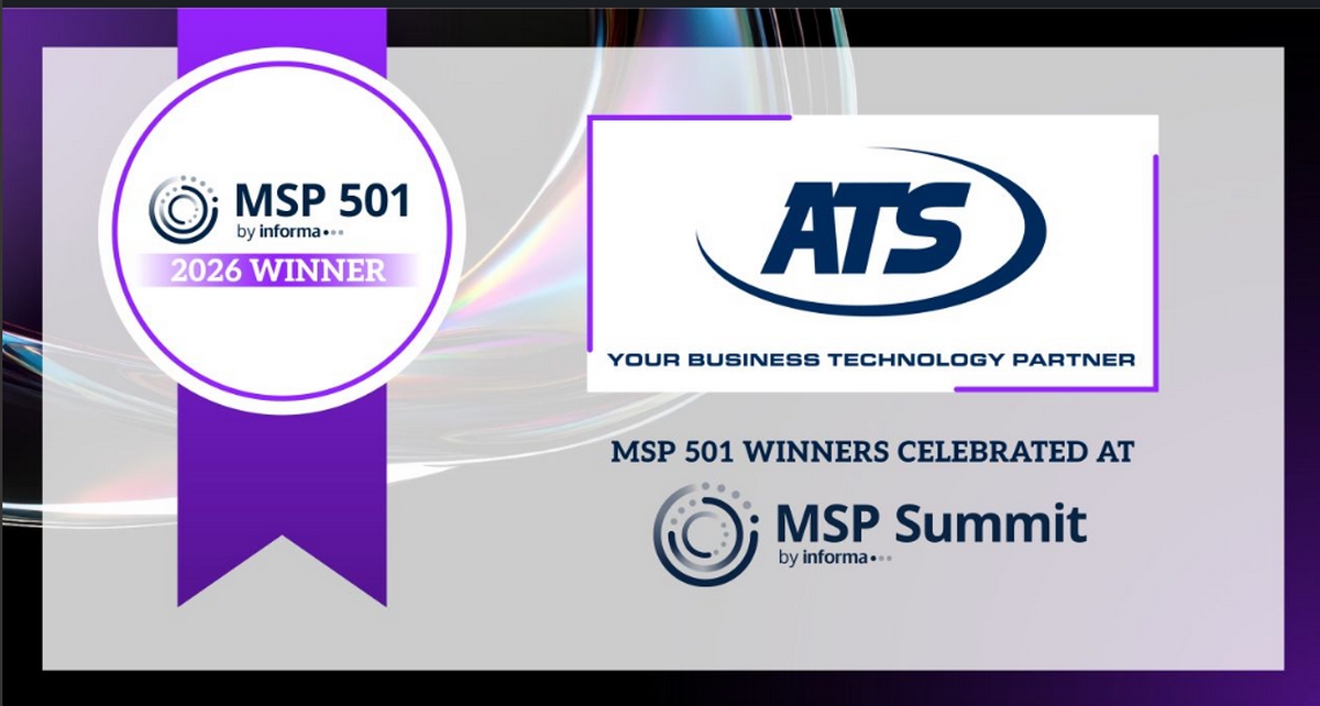 Channel Futures MSP 501 award badge recognizing ATS ranking of No. 160 among top managed service providers worldwide in 2026