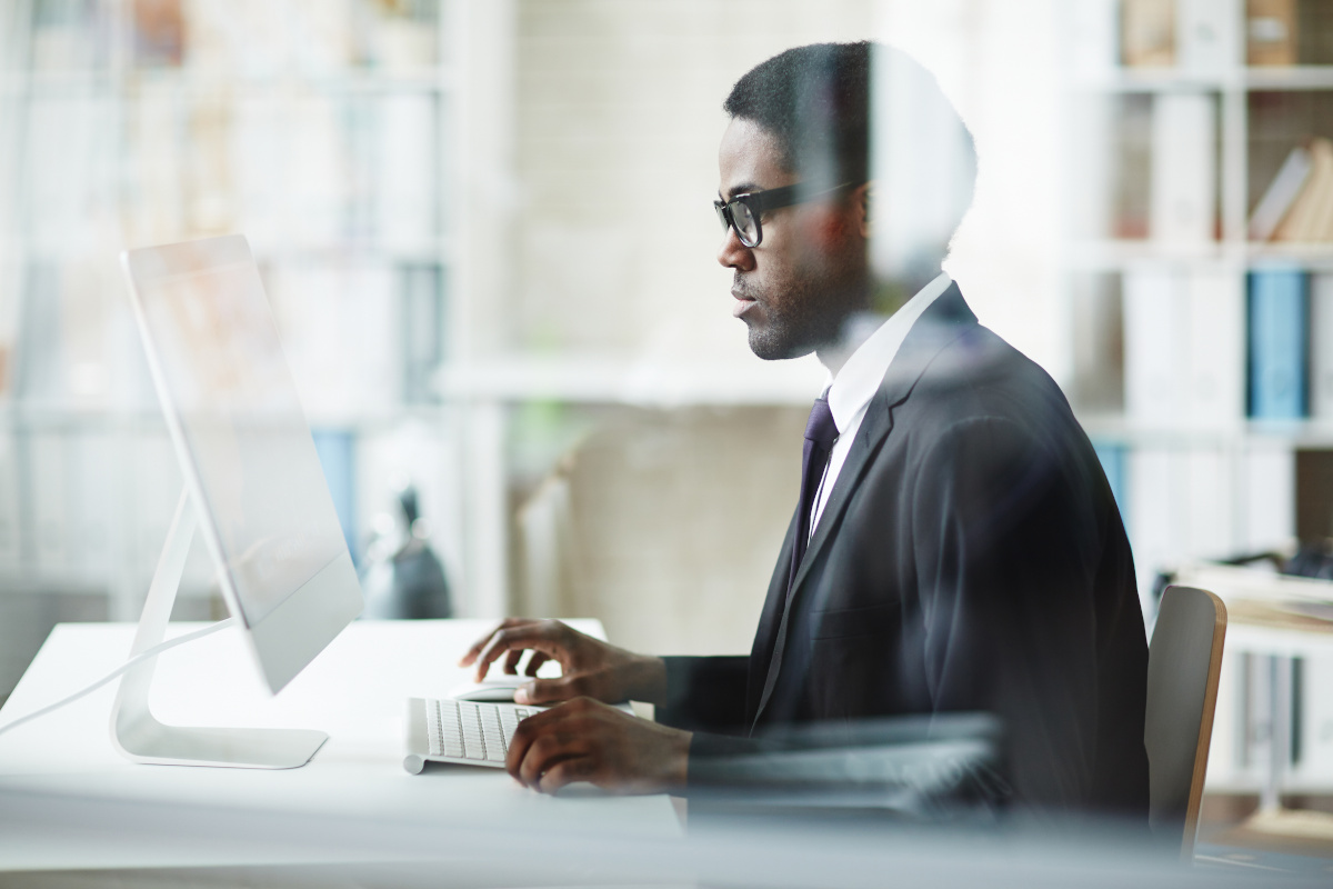 Man working on computer