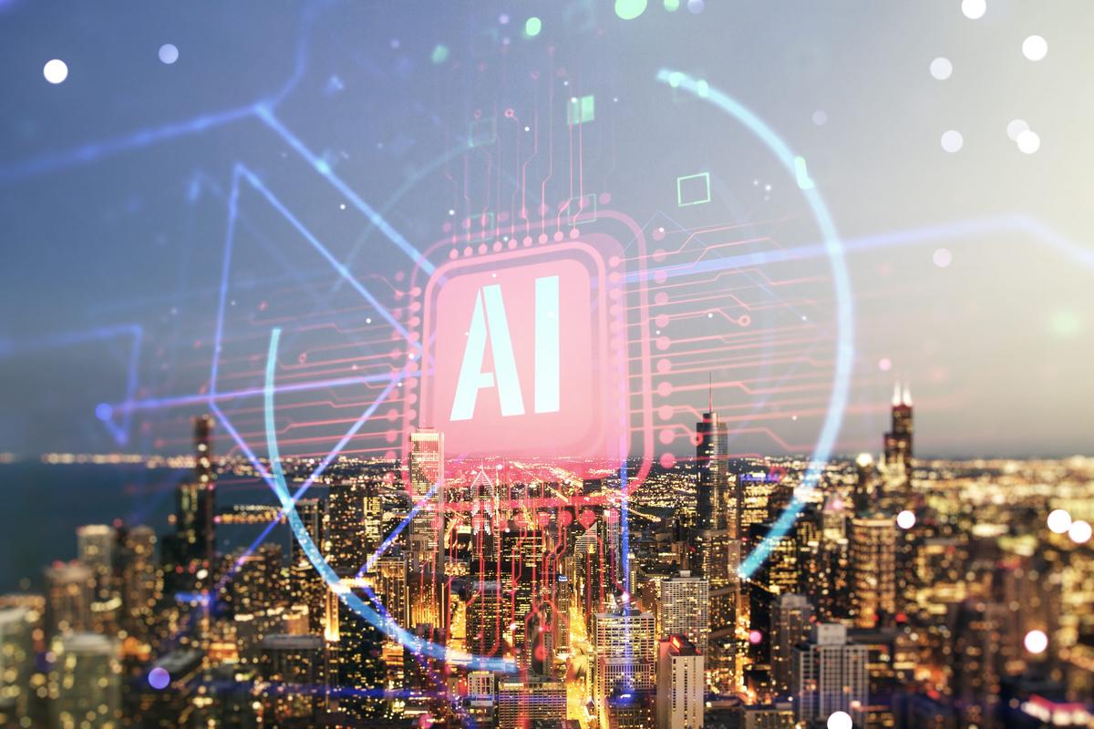 AI Technology Hologram.