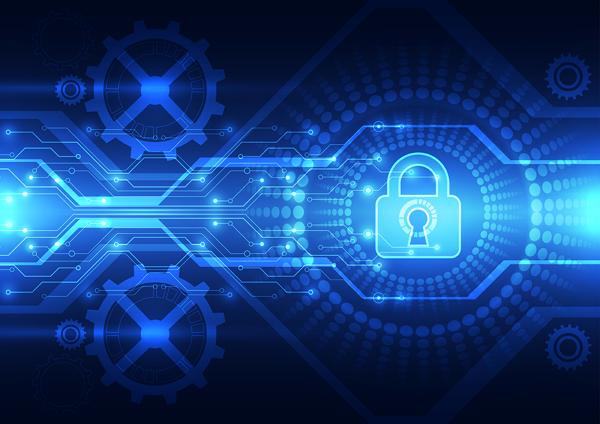 Digital representation of Cyber-security Padlock