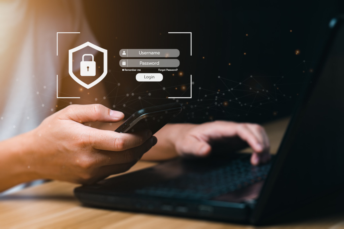 Login and Password Cyber Security Concept